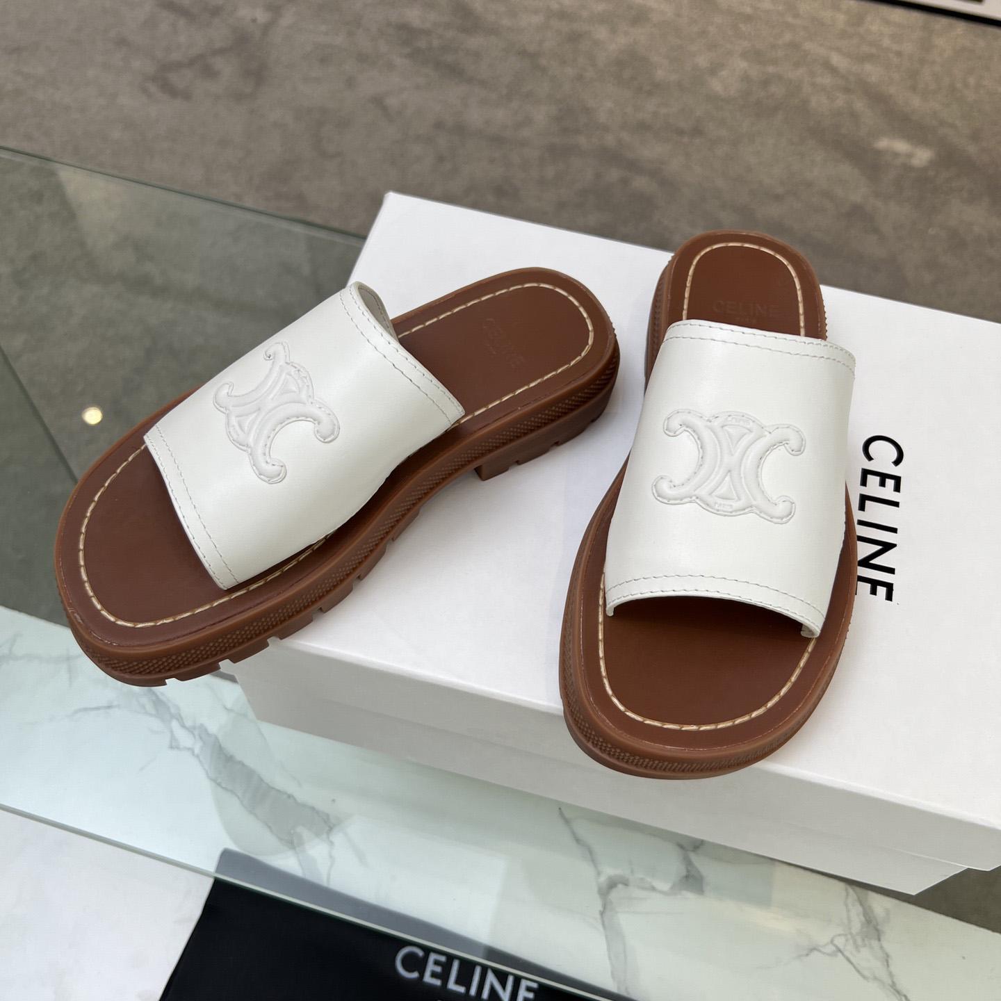 Celine Clea Triomphe Slide In Vegetable - DesignerGu