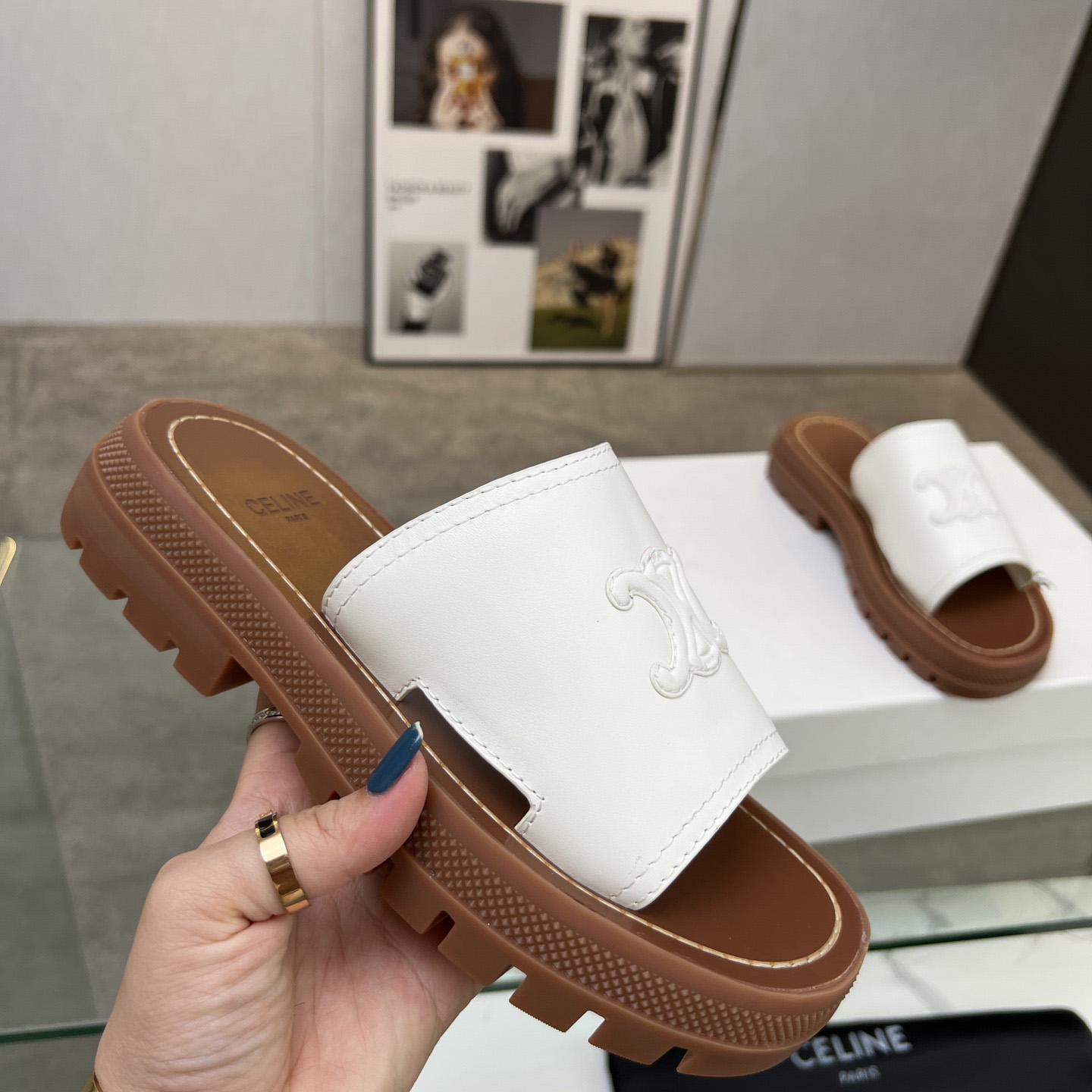 Celine Clea Triomphe Slide In Vegetable - DesignerGu