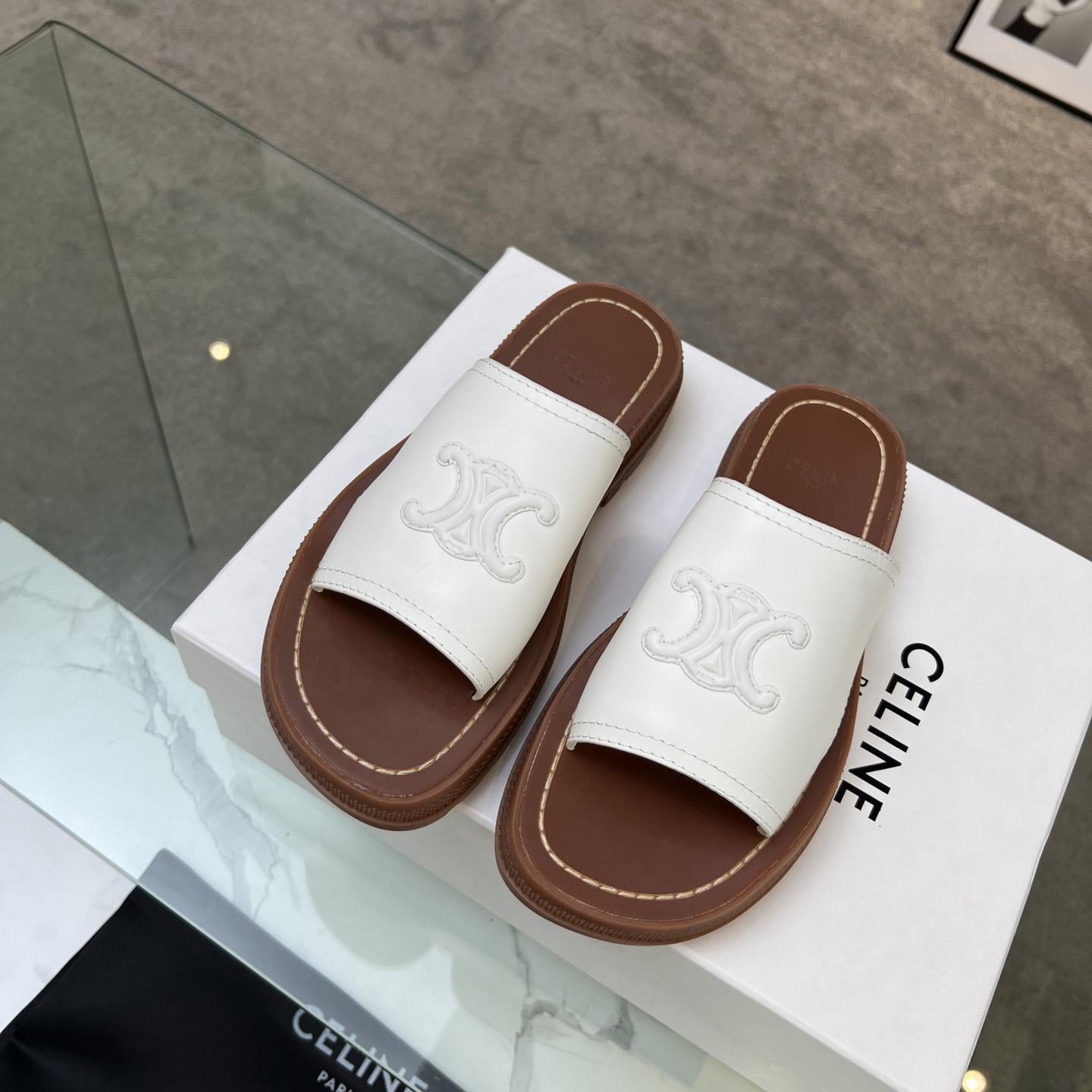 Celine Clea Triomphe Slide In Vegetable - DesignerGu