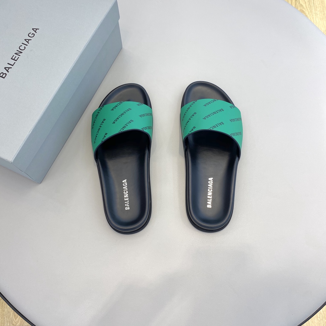 Balenciaga Logo Slide Sandal  - DesignerGu