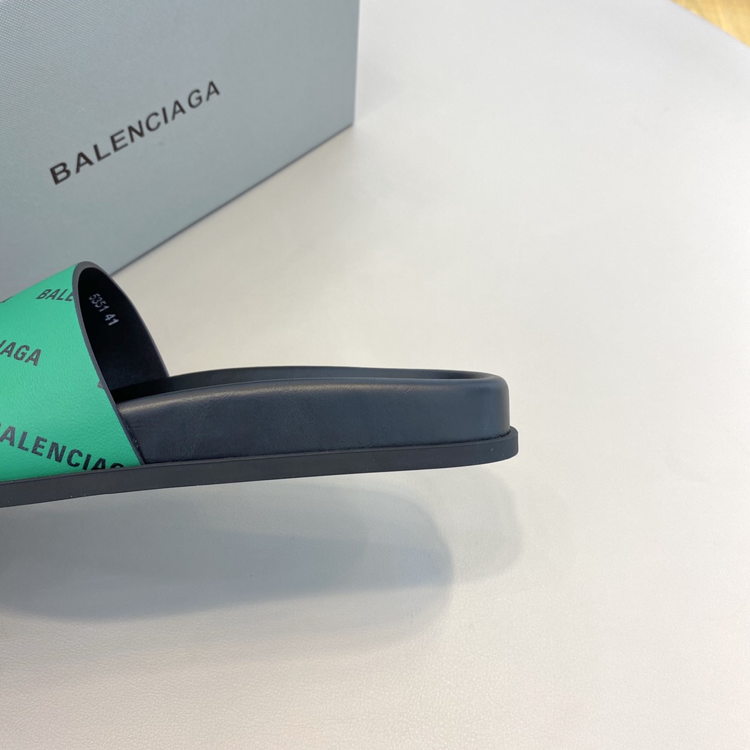 Balenciaga Logo Slide Sandal  - DesignerGu