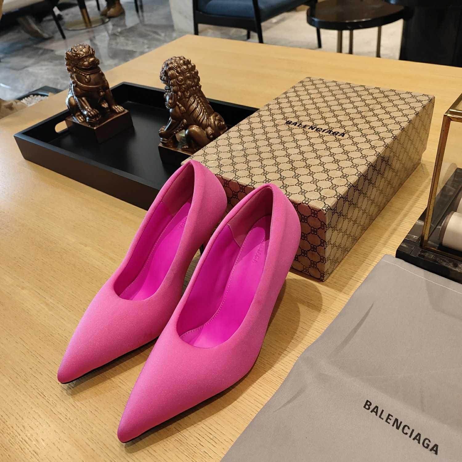 Balenciaga XL Pump 110mm In Neon Pink - DesignerGu