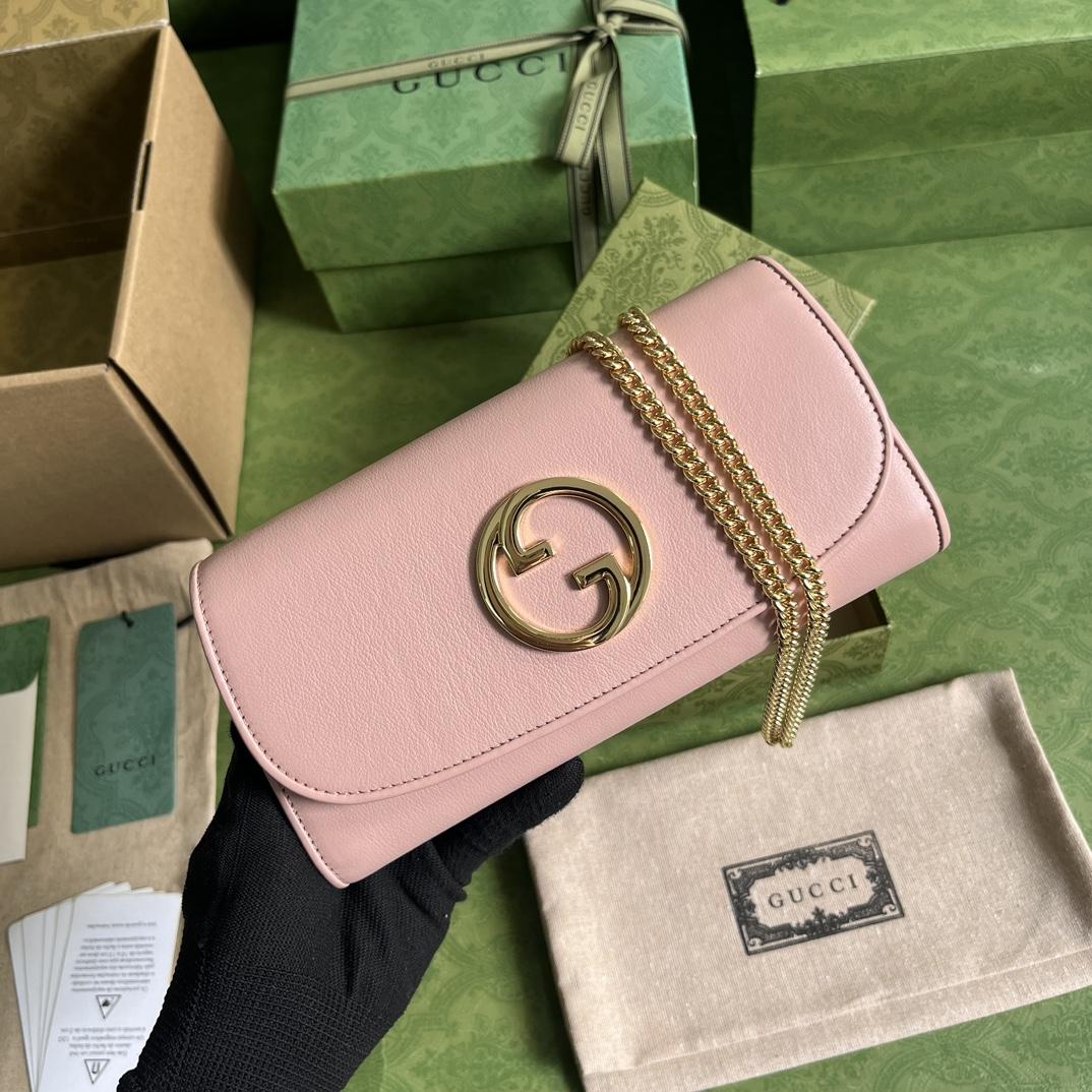 Gucci Blondie Continental Chain Wallet(21x10.5cm) - DesignerGu