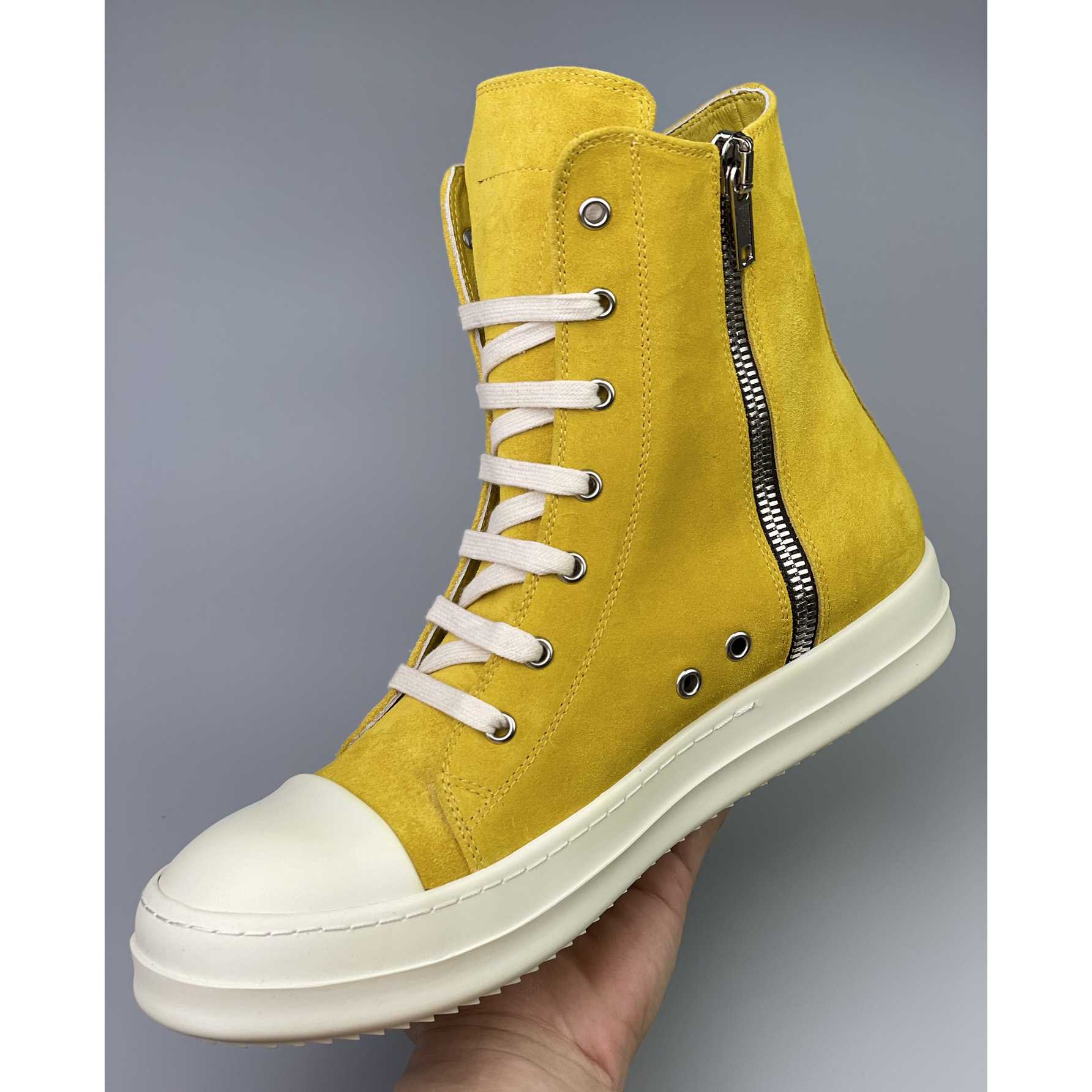 Rick Owens Strobe High-Top Sneakers - DesignerGu