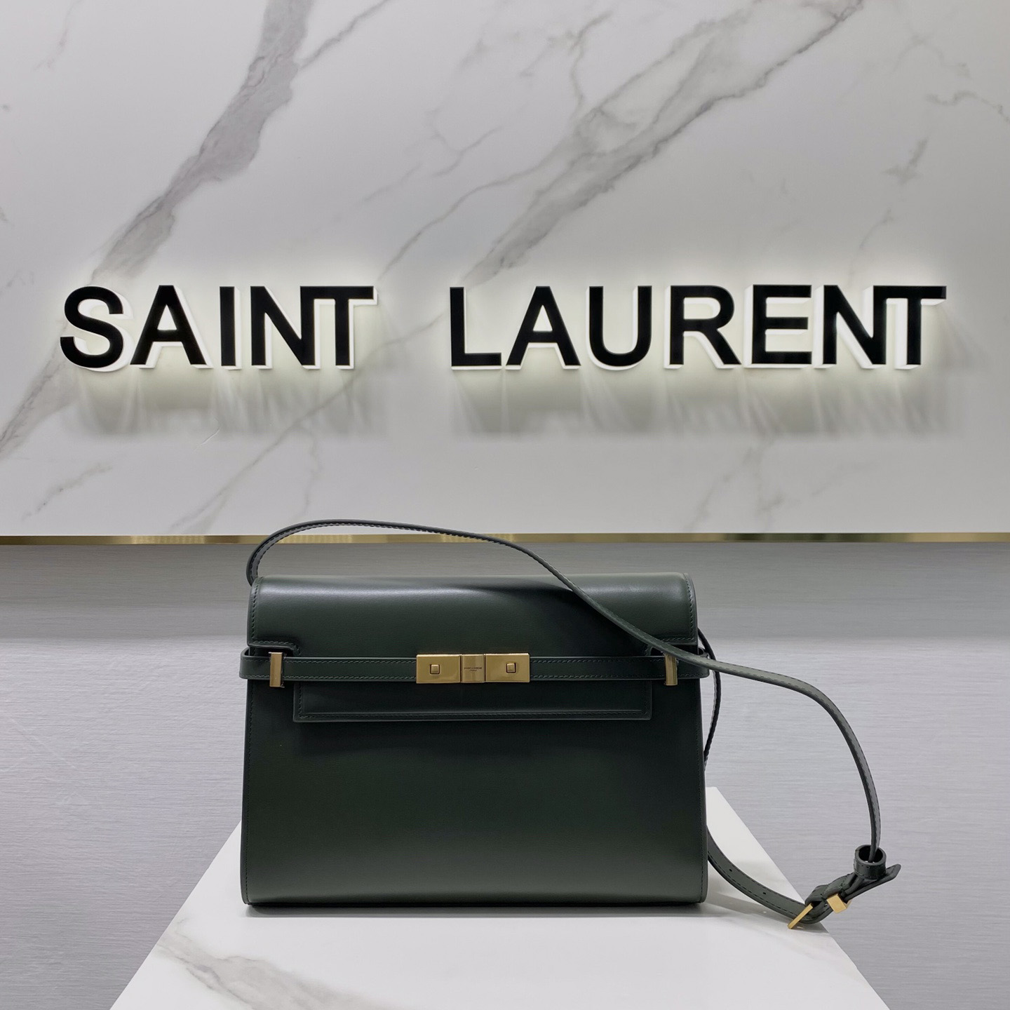 Saint Laurent Manhattan Shoulder Bag In Box Saint Laurent Leather - DesignerGu