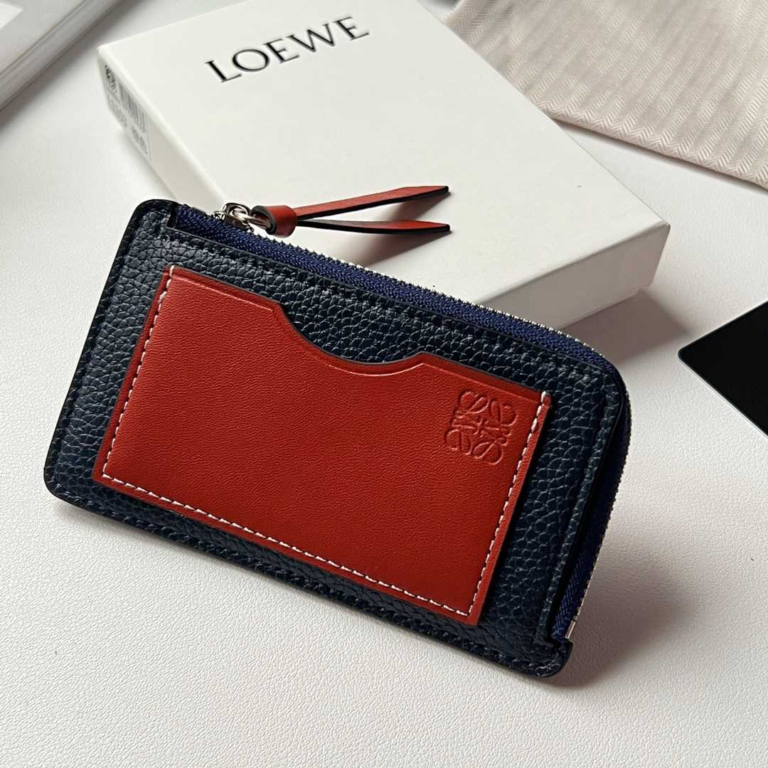 Loewe Coin Cardholder In Soft Grained Calfskin - DesignerGu