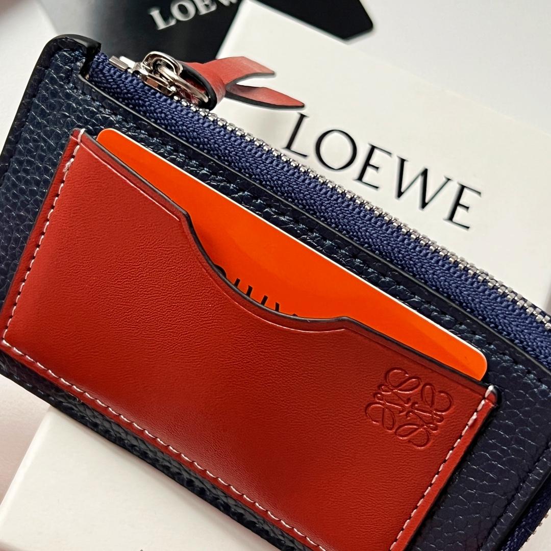 Loewe Coin Cardholder In Soft Grained Calfskin - DesignerGu