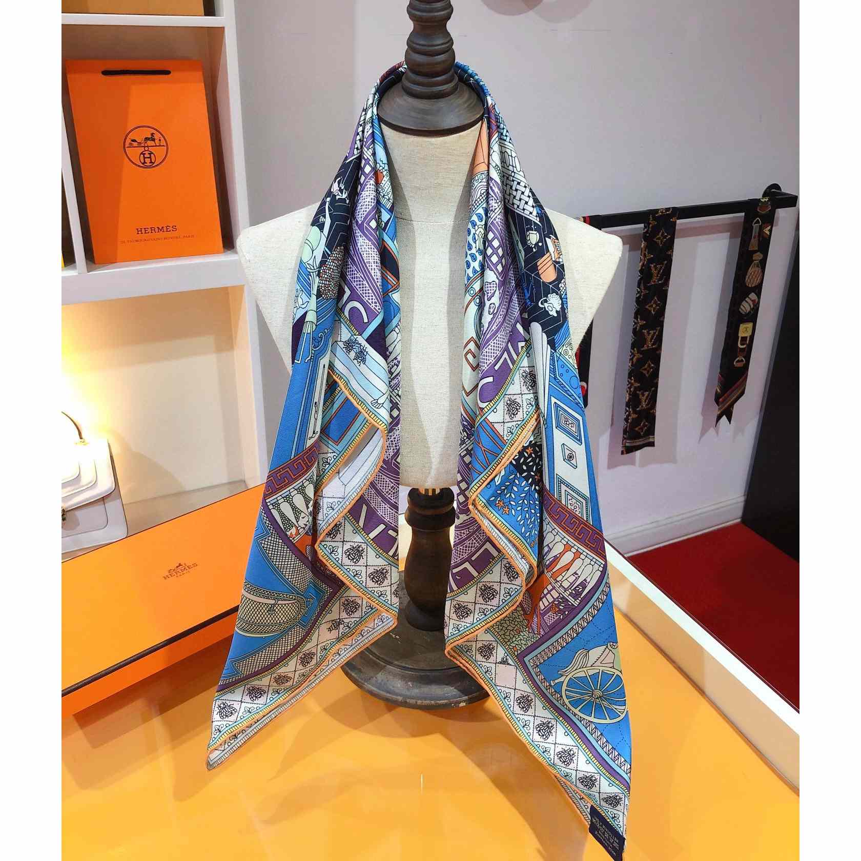 Hermes Objets De Curiosite Scarf 90 - DesignerGu