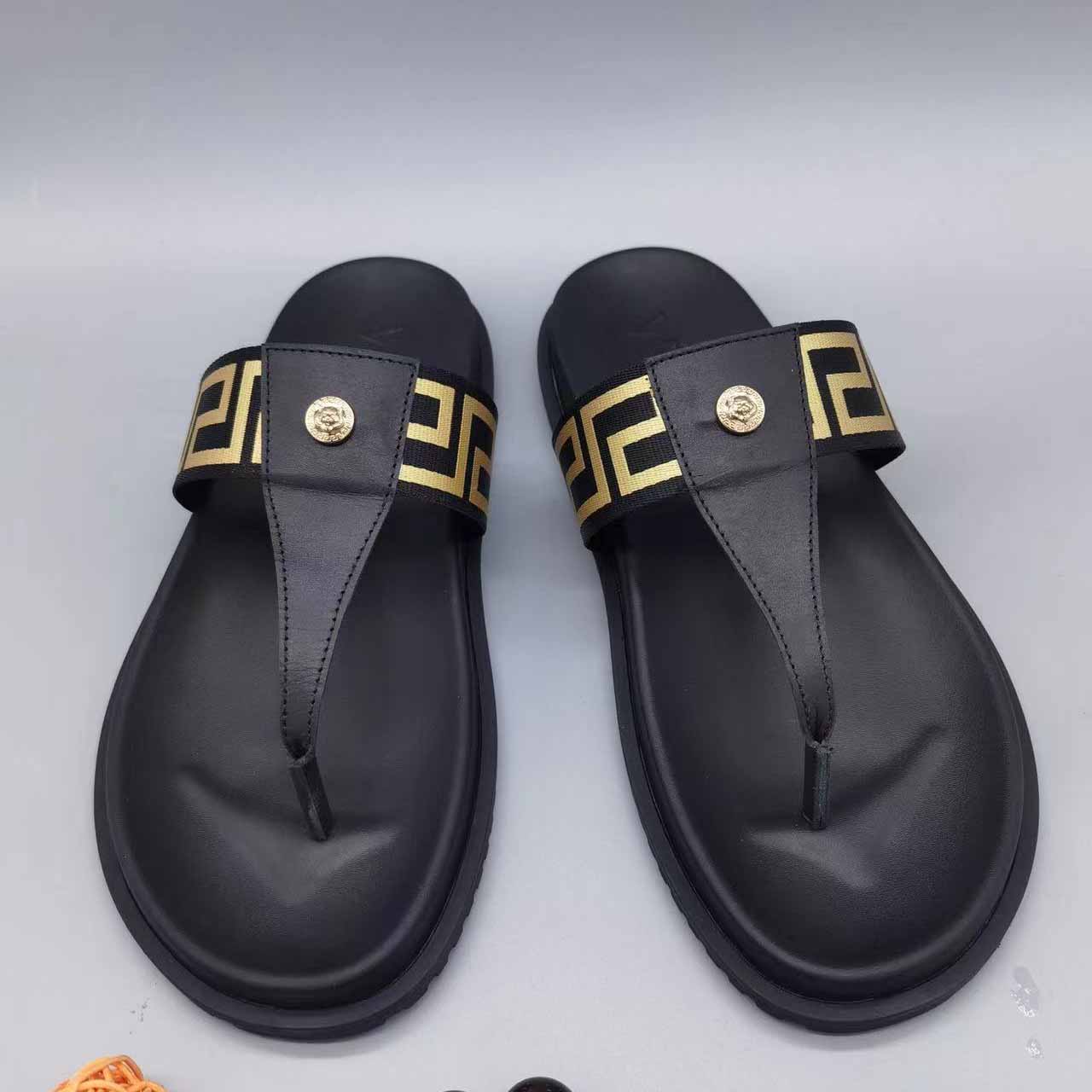 Versace Medusa Plaque Flip-Flop - DesignerGu