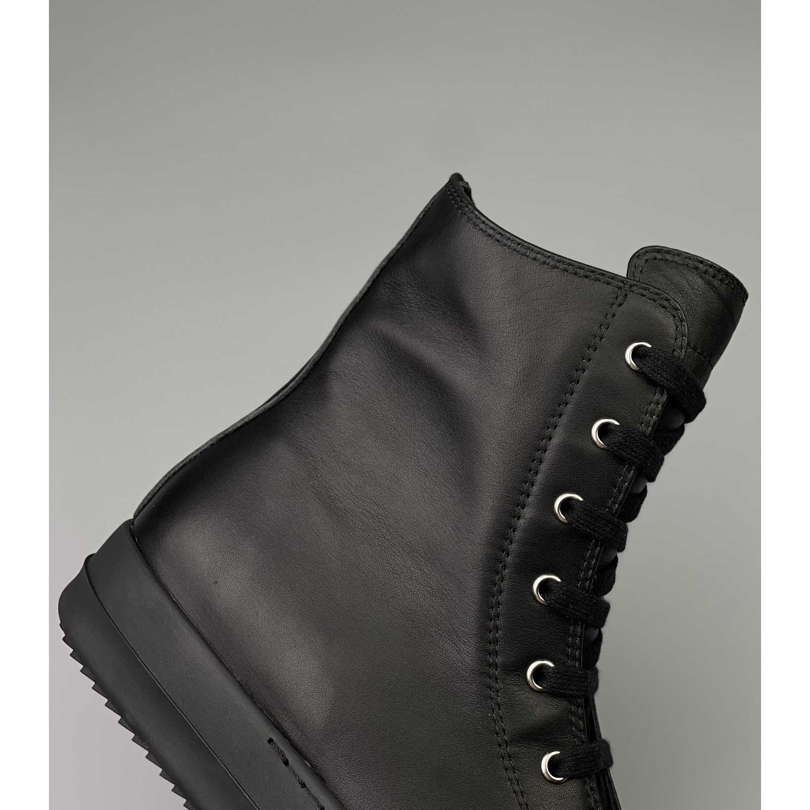 Rick Owens  Leather High Top Sneakers - DesignerGu