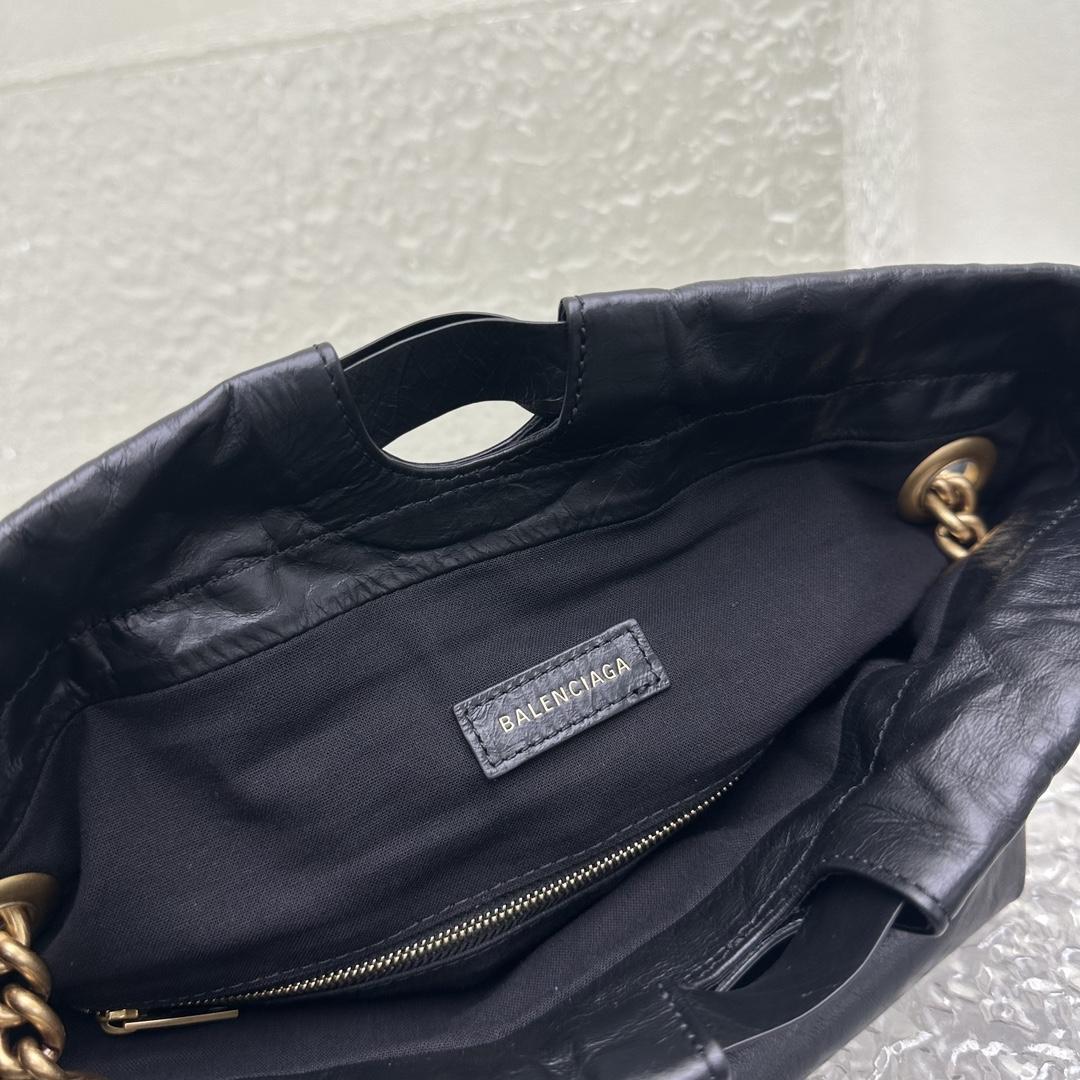 Balenciaga Women's Crush Medium Tote Bag In Black - DesignerGu