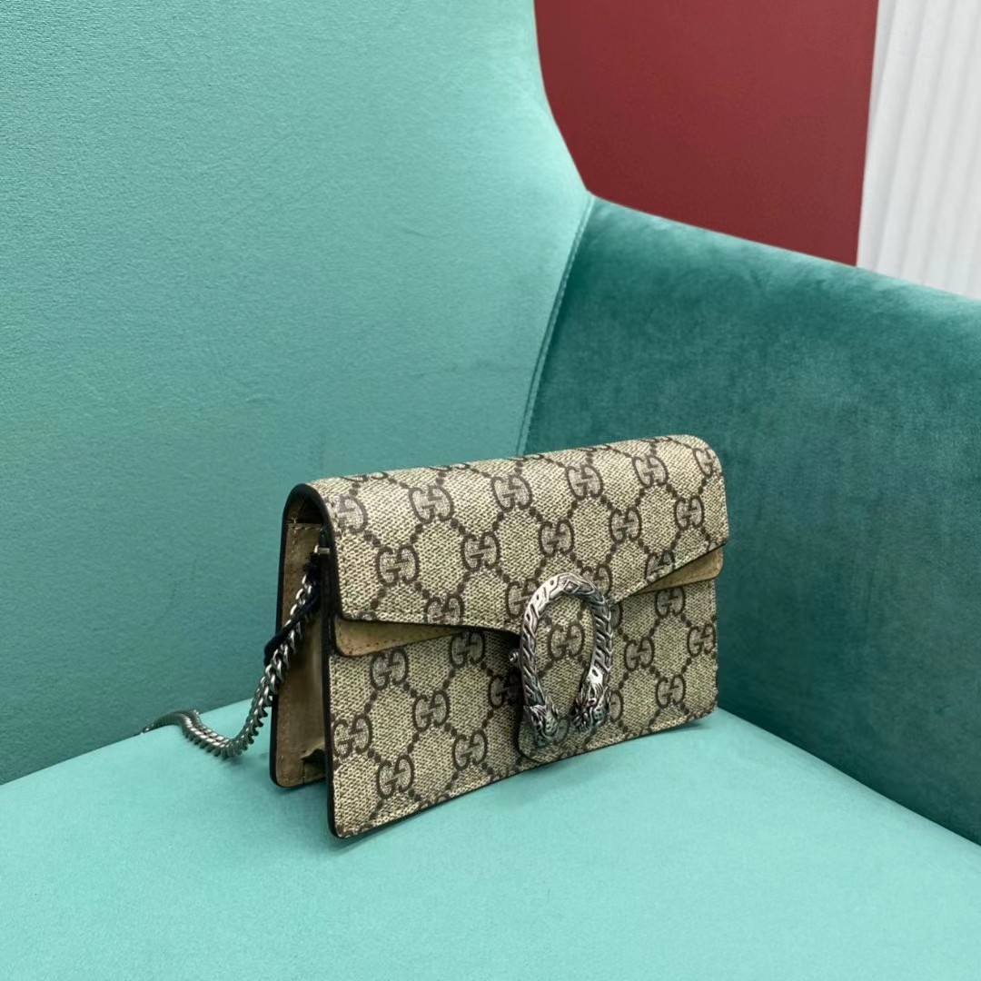 Gucci Dionysus GG Supreme Super Mini Bag(16.5-10-4cm)   476432 - DesignerGu