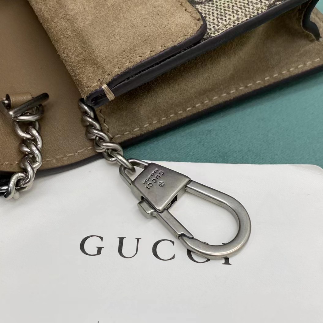 Gucci Dionysus GG Supreme Super Mini Bag(16.5-10-4cm)   476432 - DesignerGu