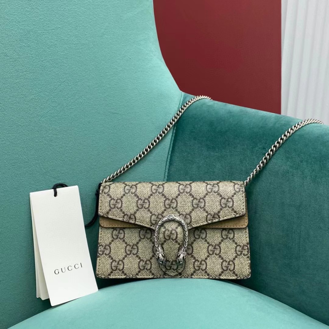 Gucci Dionysus GG Supreme Super Mini Bag(16.5-10-4cm)   476432 - DesignerGu