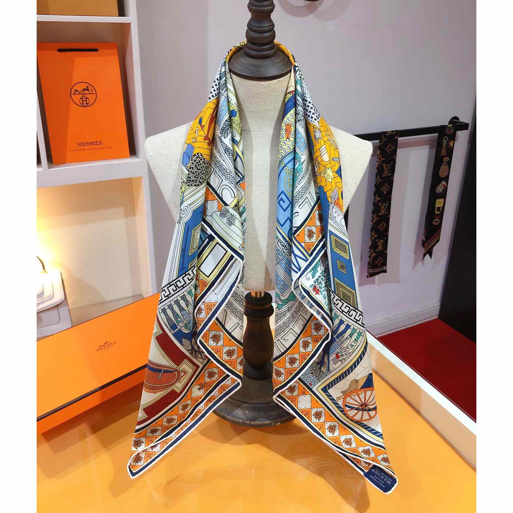 Hermes Objets De Curiosite Scarf 90 - DesignerGu