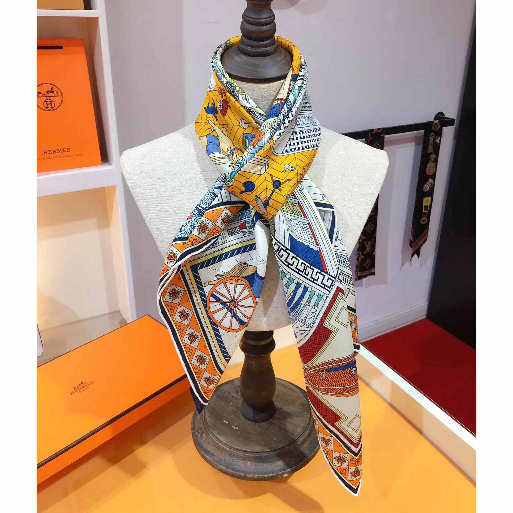 Hermes Objets De Curiosite Scarf 90 - DesignerGu