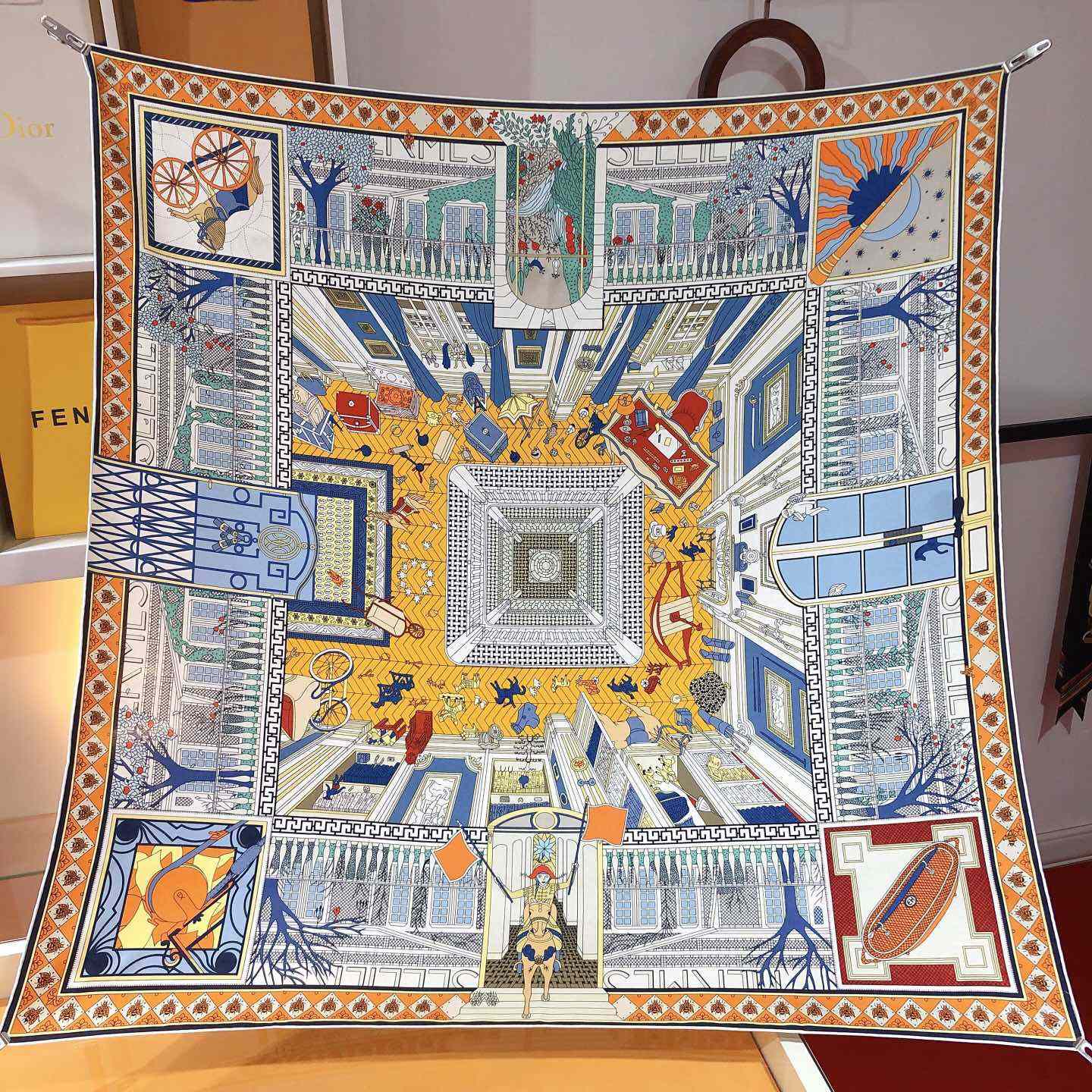 Hermes Objets De Curiosite Scarf 90 - DesignerGu