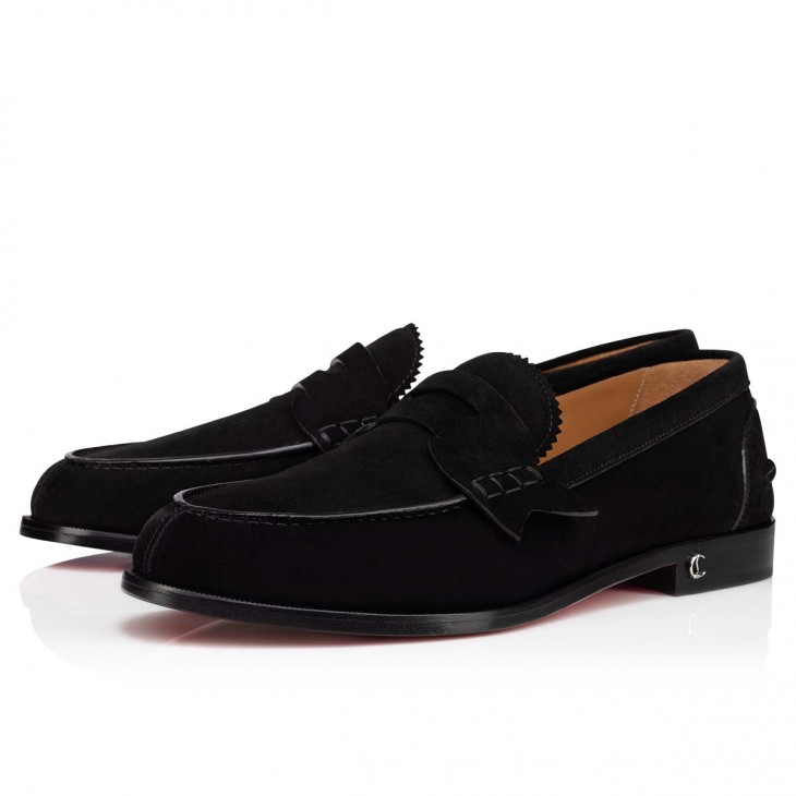 Christian Louboutin No Penny Loafers - Calf Leather - Black - DesignerGu