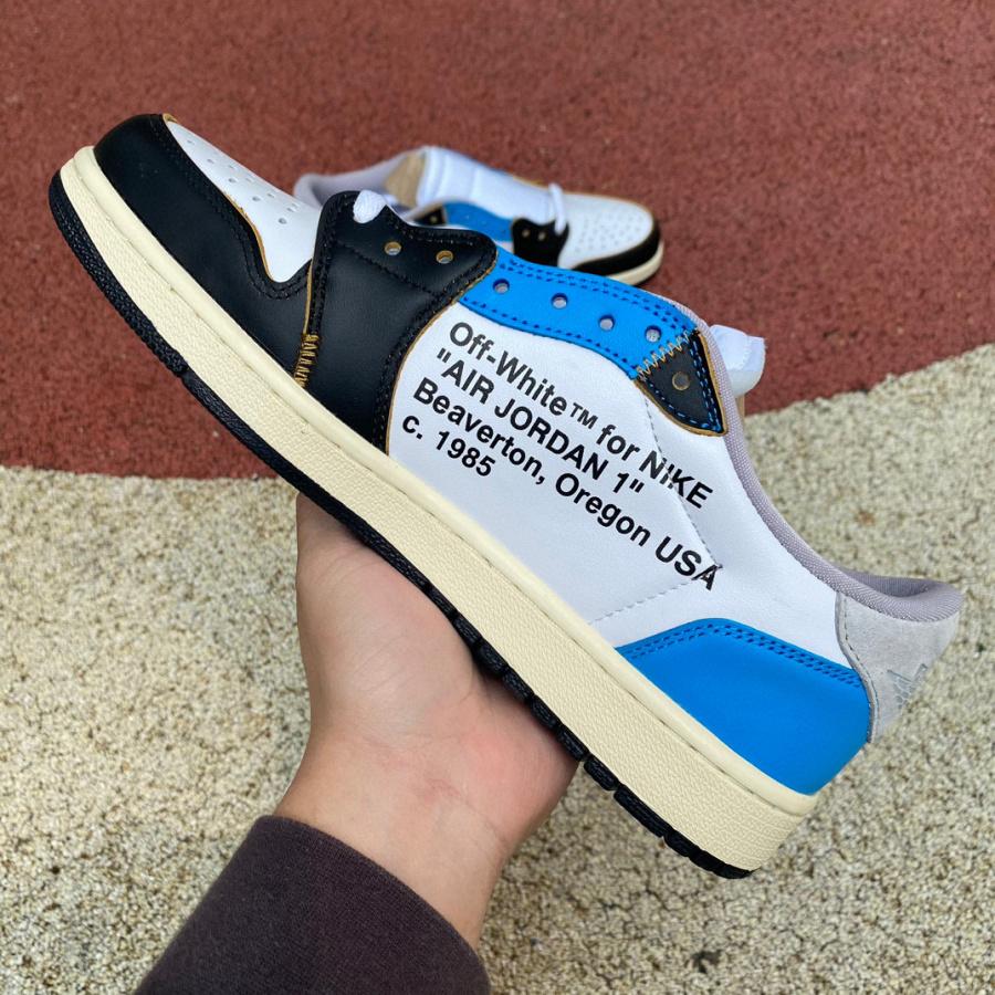  Air Jordan 1 x Off-white Low Sneaker    CZ0790-108 - DesignerGu