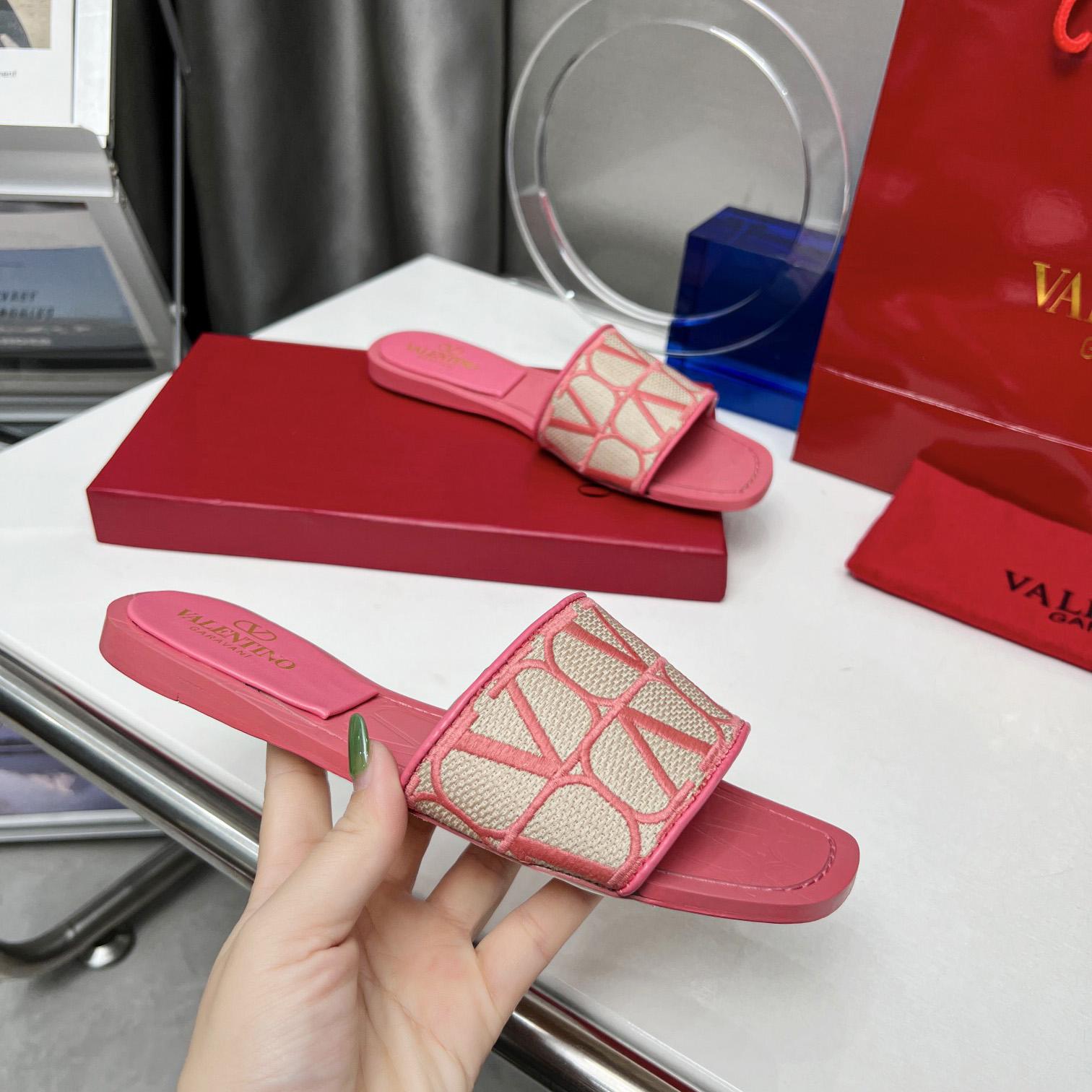 Valenti  Toile Iconographe Slide Sandal  - DesignerGu