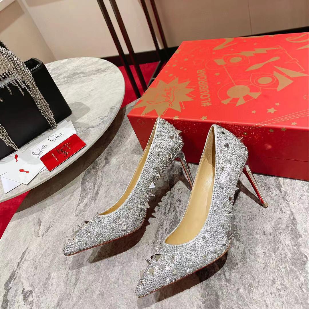 Christian Louboutin Stud Silver - DesignerGu