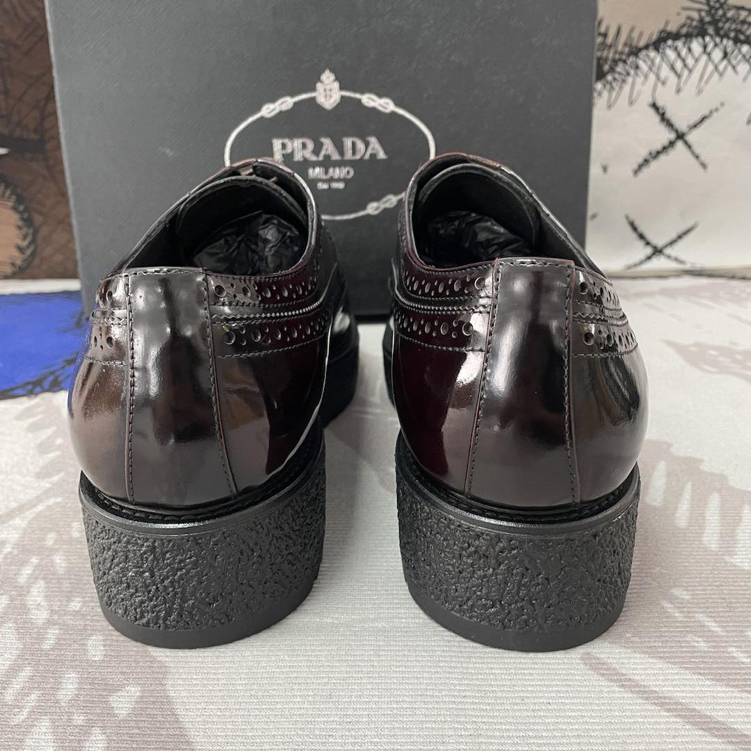 Prada Two Tone Brogue Leather Lace Up Derby(Upon UK Size) - DesignerGu