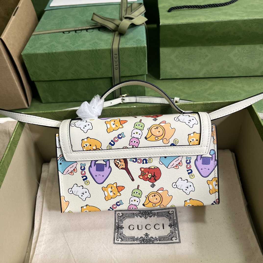 Gucci Padlock Gucci Animal Print Mini Bag(18-10-5cm) - DesignerGu