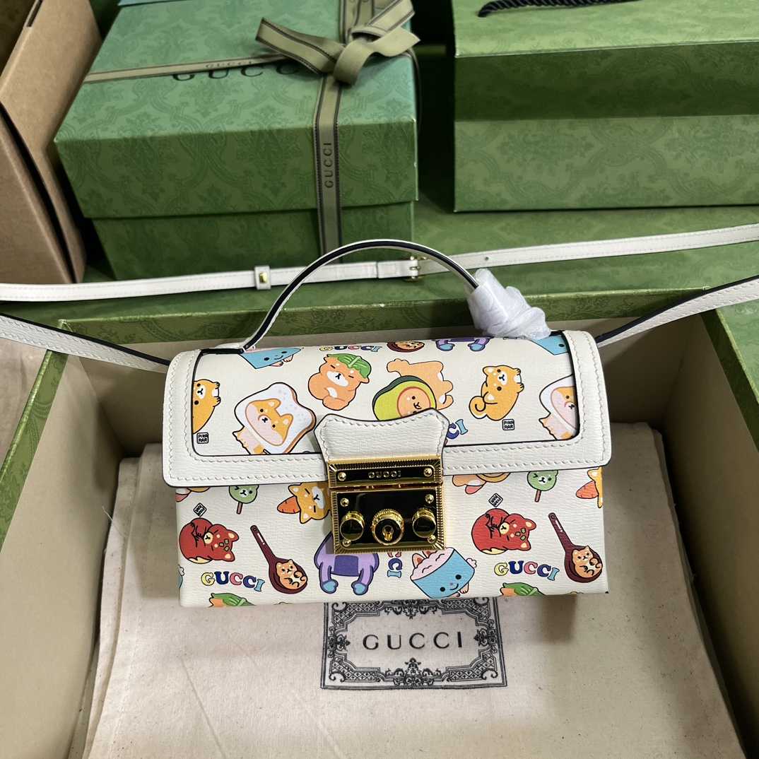 Gucci Padlock Gucci Animal Print Mini Bag(18-10-5cm) - DesignerGu