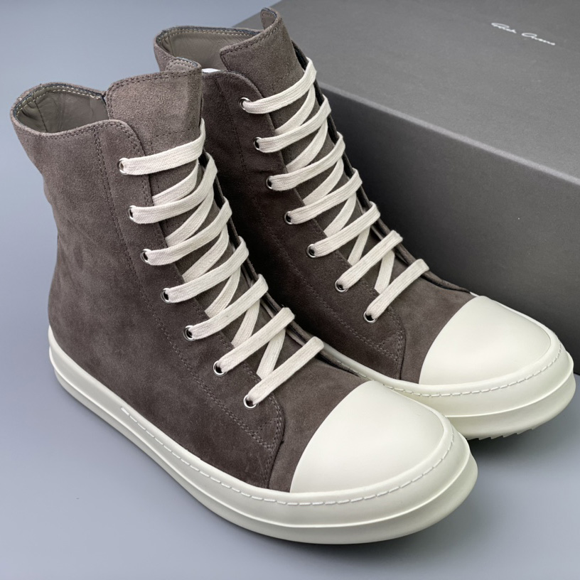 Rick Owens Strobe High-Top Sneakers - DesignerGu