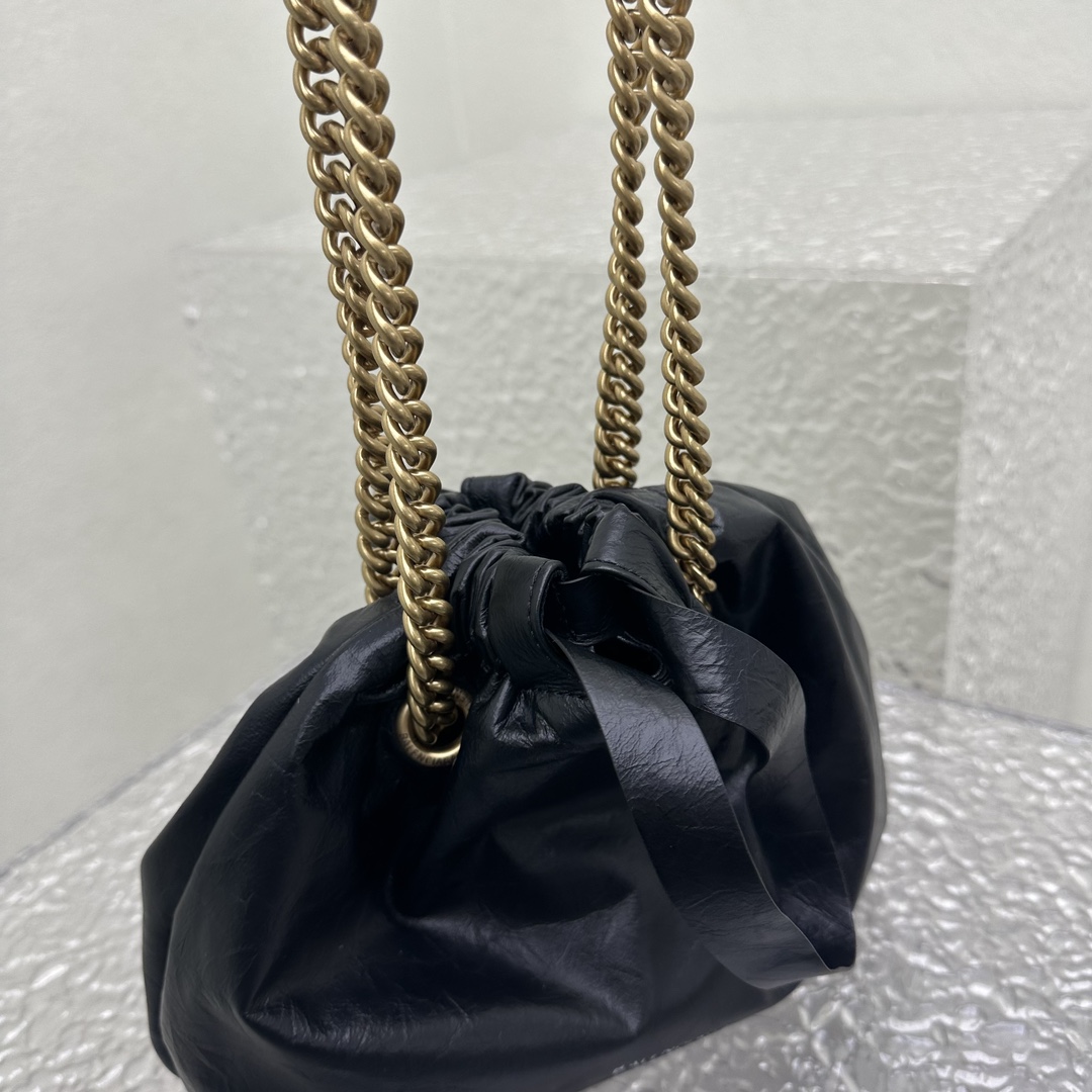 Balenciaga Women's Crush Small Tote Bag In Black - DesignerGu