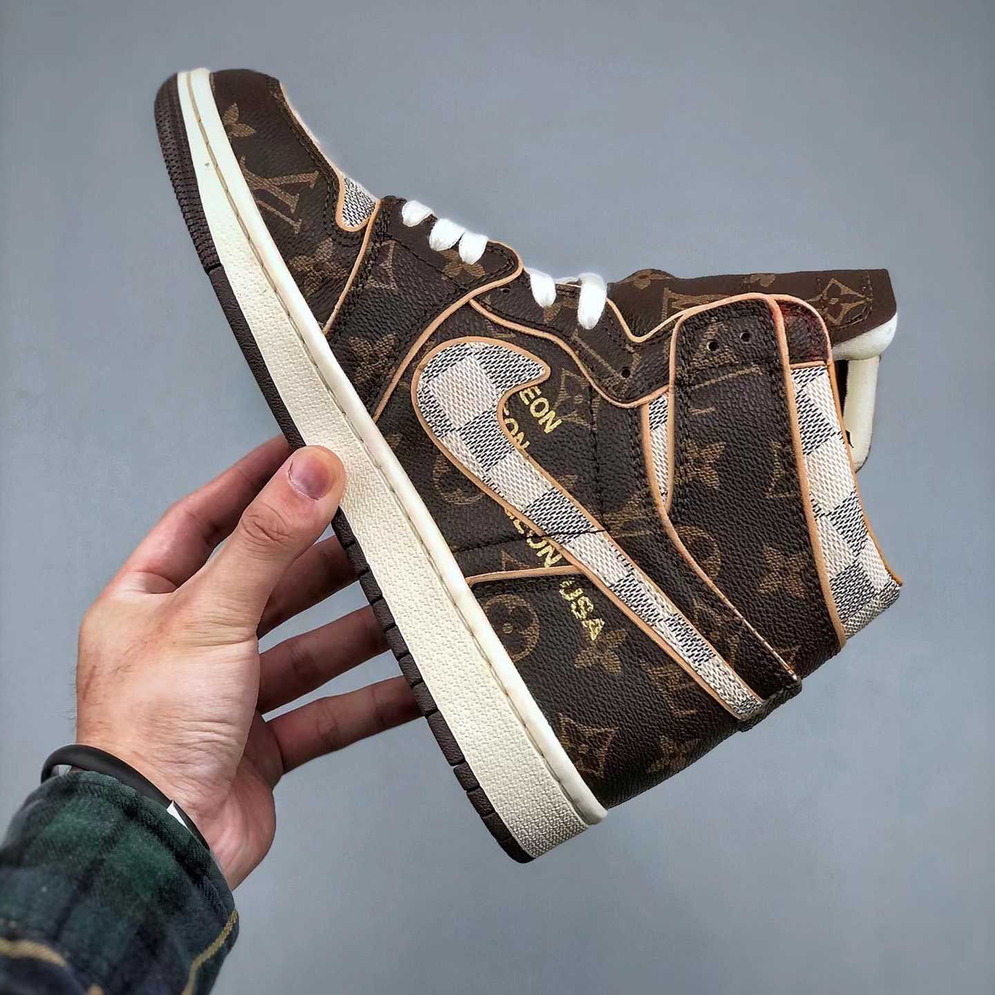 Louis Vuitton x Nike Air Jordan 1 Low OG Custom