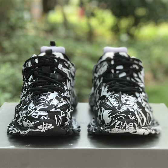 Balenciaga Track Graffiti Sneaker In Black - DesignerGu