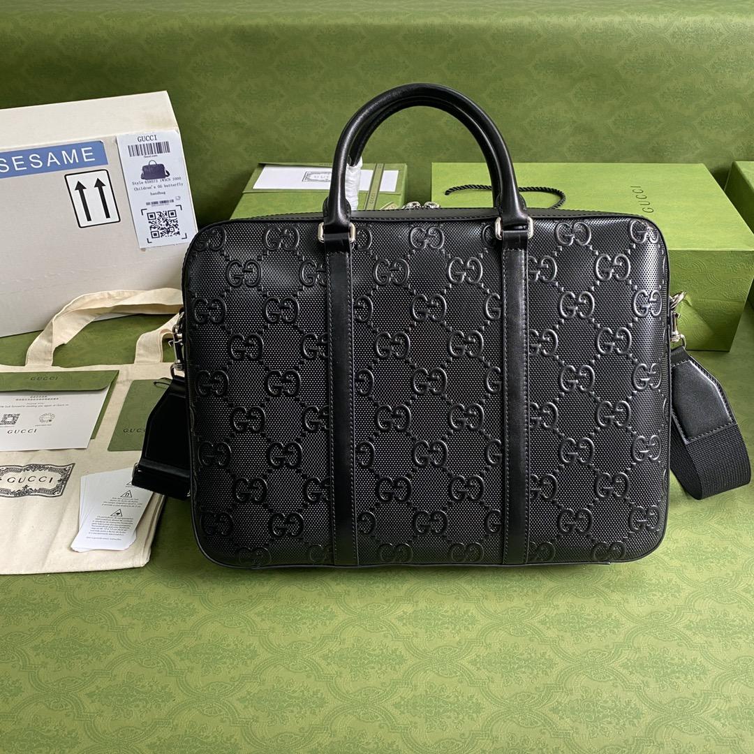 Gucci GG Embossed Briefcase(40-29-6cm) - DesignerGu