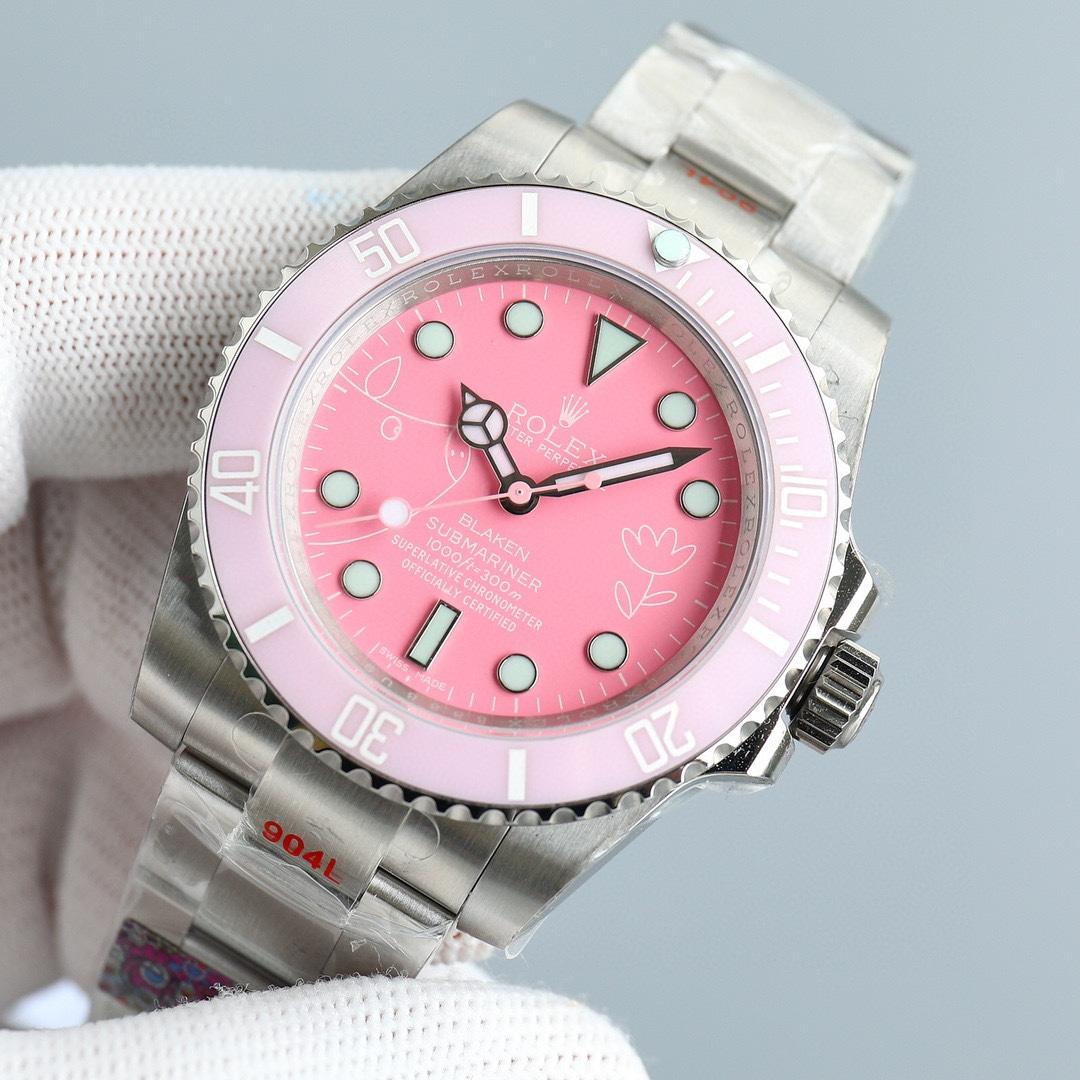 Rolex Submariner Pink Dial Watch - DesignerGu