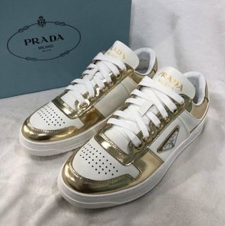 Prada Downtown Leather Sneakers - DesignerGu