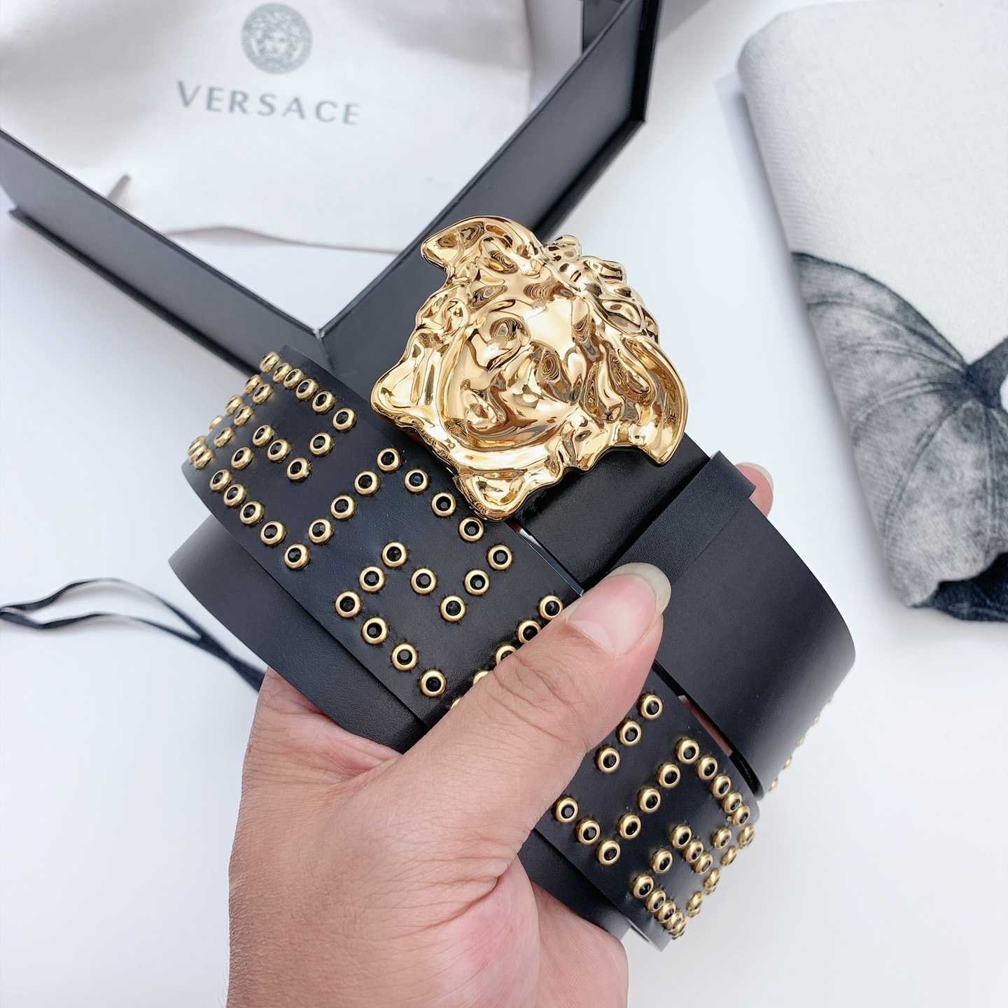 Versace Medusa Leathre Belt    40mm - DesignerGu