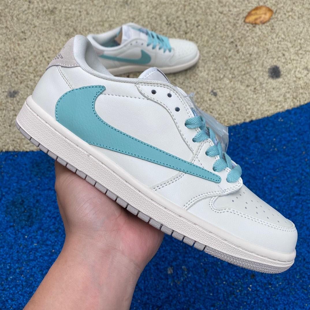 TIFFANY & CO. x Travis Scott x Air Jordan 1 Low “11837” Sneaker      DM7866-220 - DesignerGu