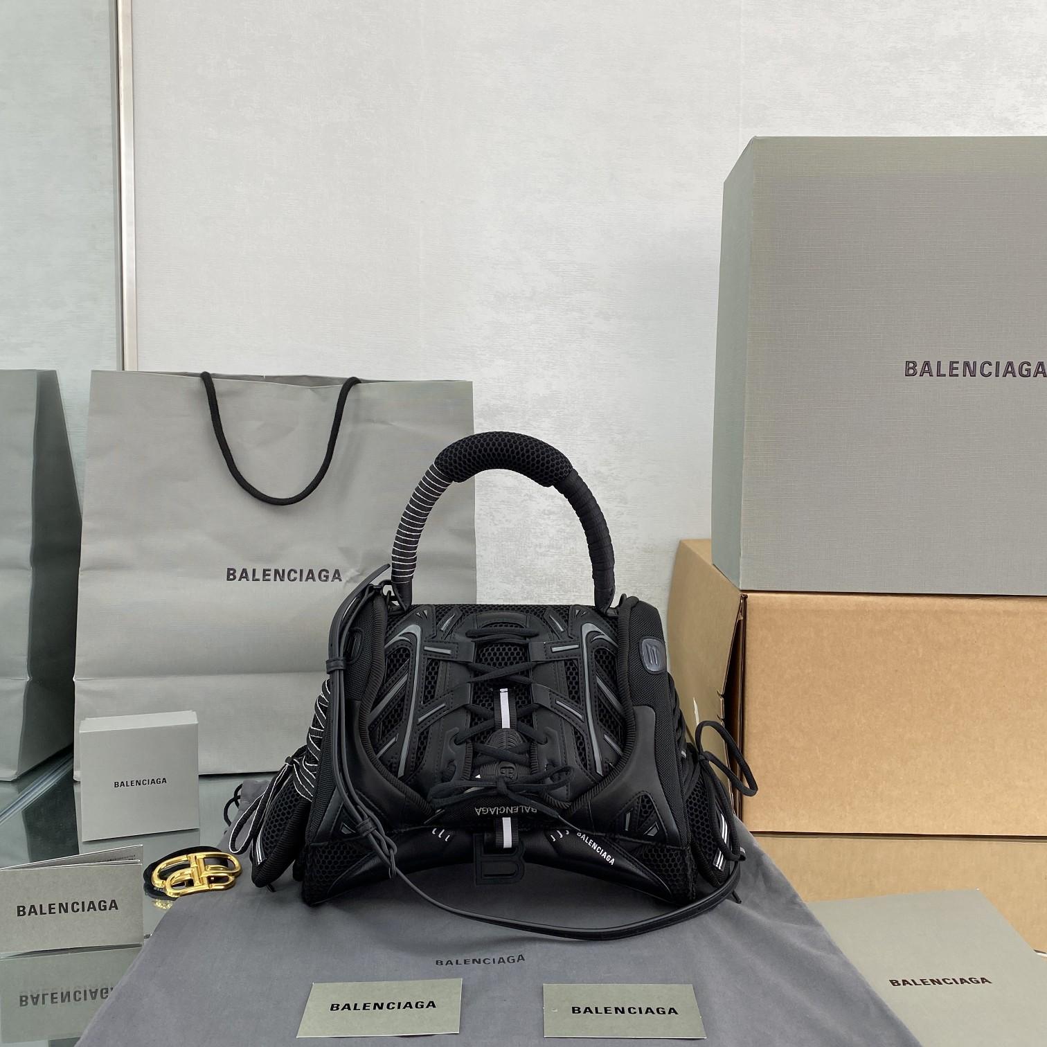 Balenciaga SneakerHead Medium Handbag In Black - DesignerGu