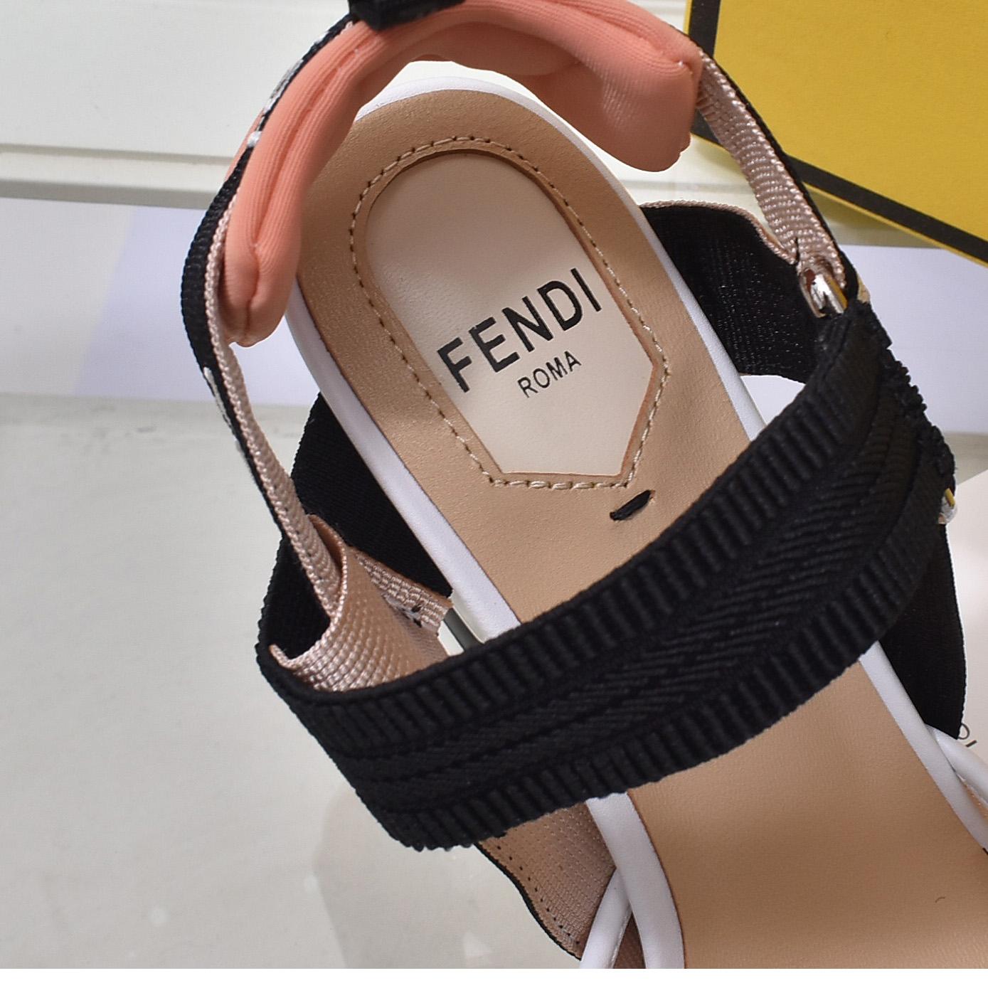 Fendi Colibrì Pink Mesh High-heeled Slingbacks - DesignerGu