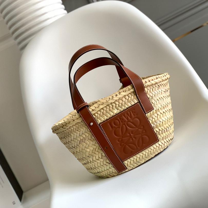 Loewe Basket Bag Woven Raffia  (33*17*13cm ) - DesignerGu