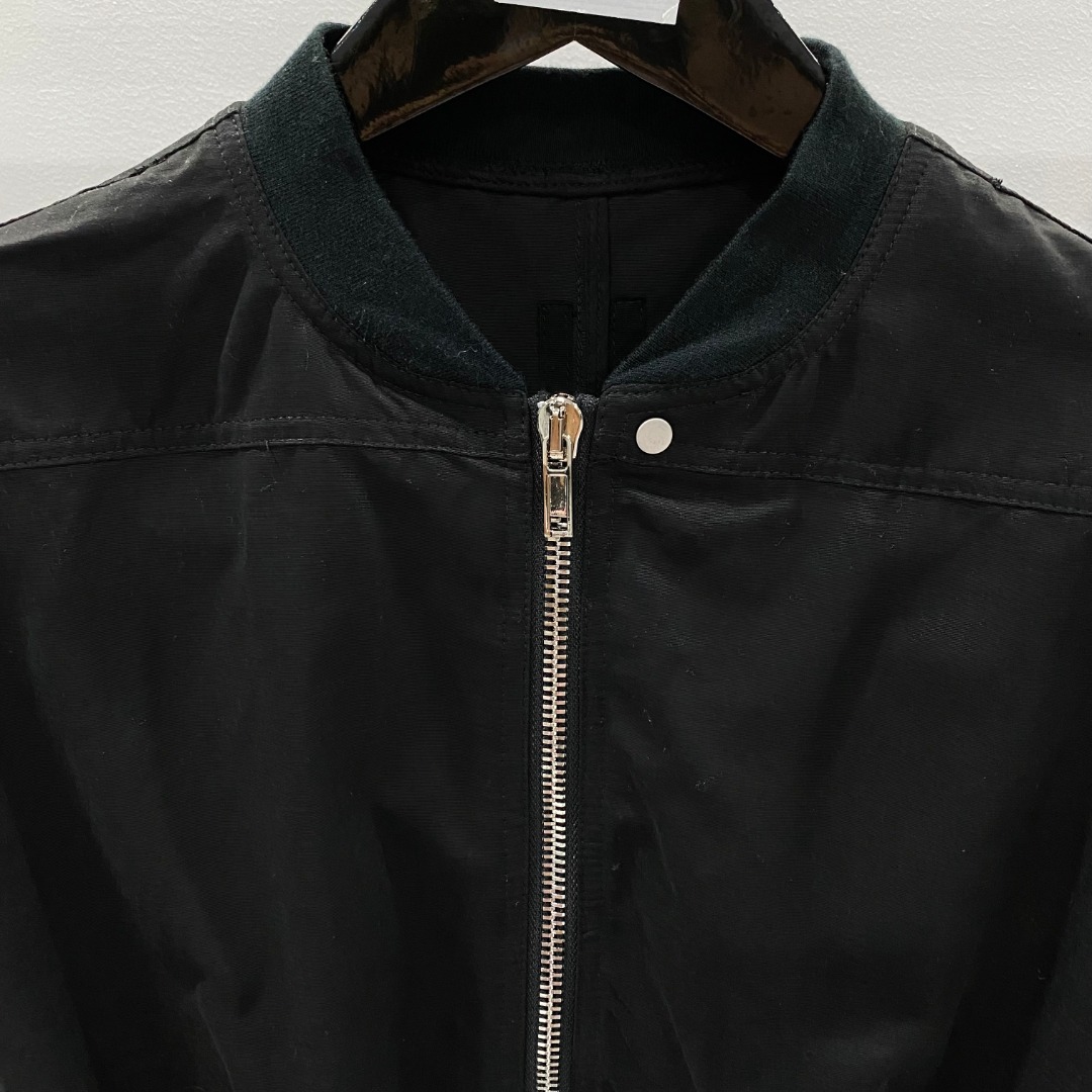 Rick Owens Drkshdw Black Sleeveless Cropped Bomber Jacket - DesignerGu