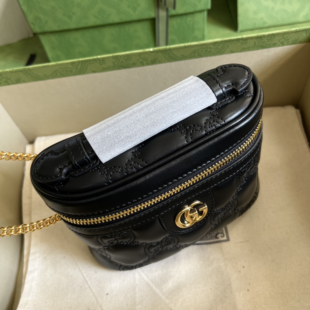 Gucci GG Matelassé Top Handle Mini Bag(16-10.5-5cm) - DesignerGu