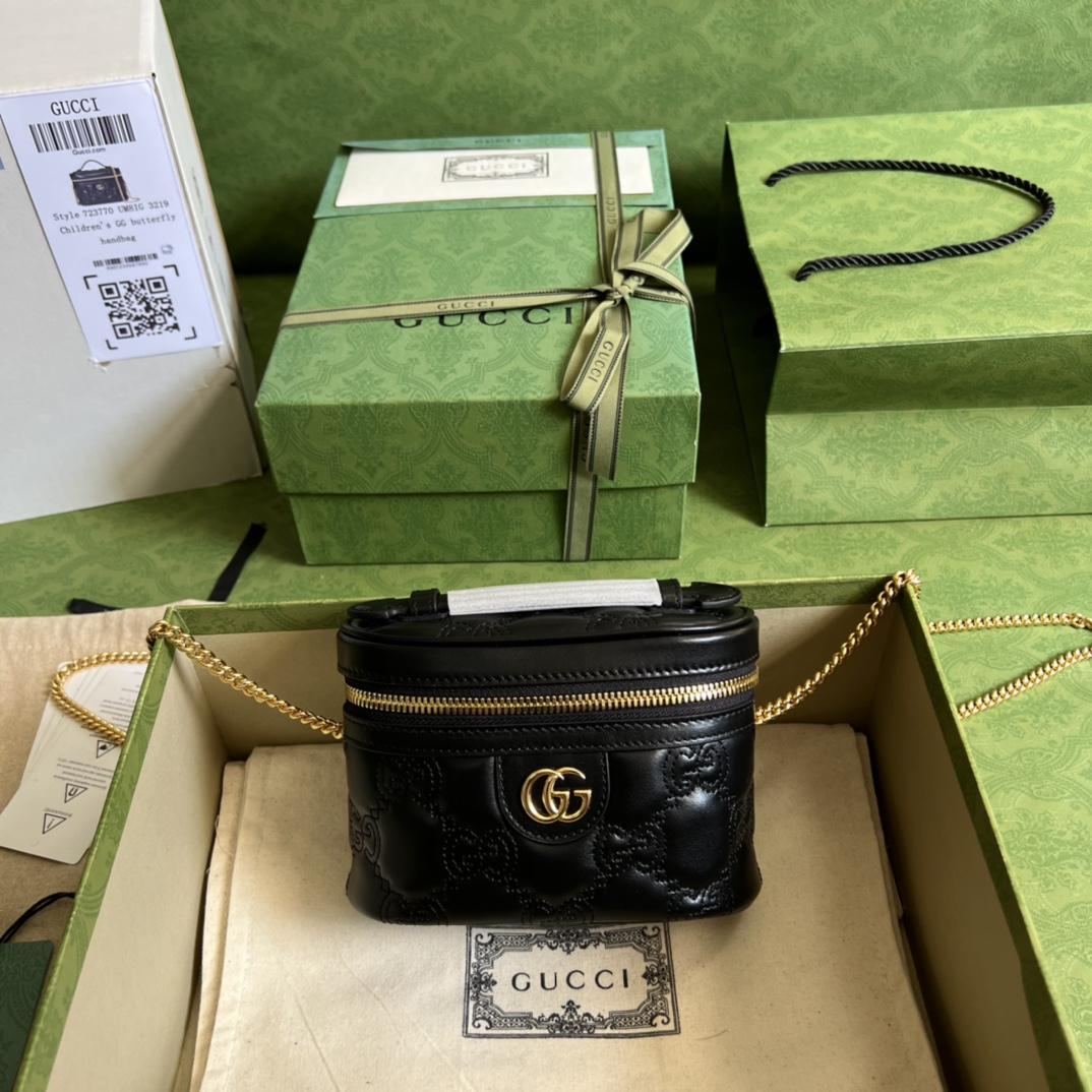 Gucci GG Matelassé Top Handle Mini Bag(16-10.5-5cm) - DesignerGu