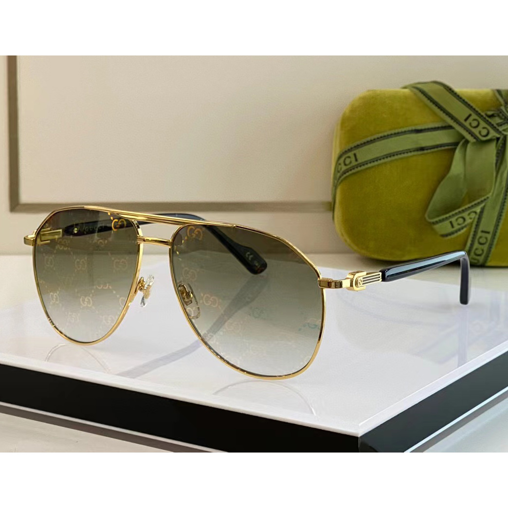 Gucci Aviator Frame Sunglasses - DesignerGu