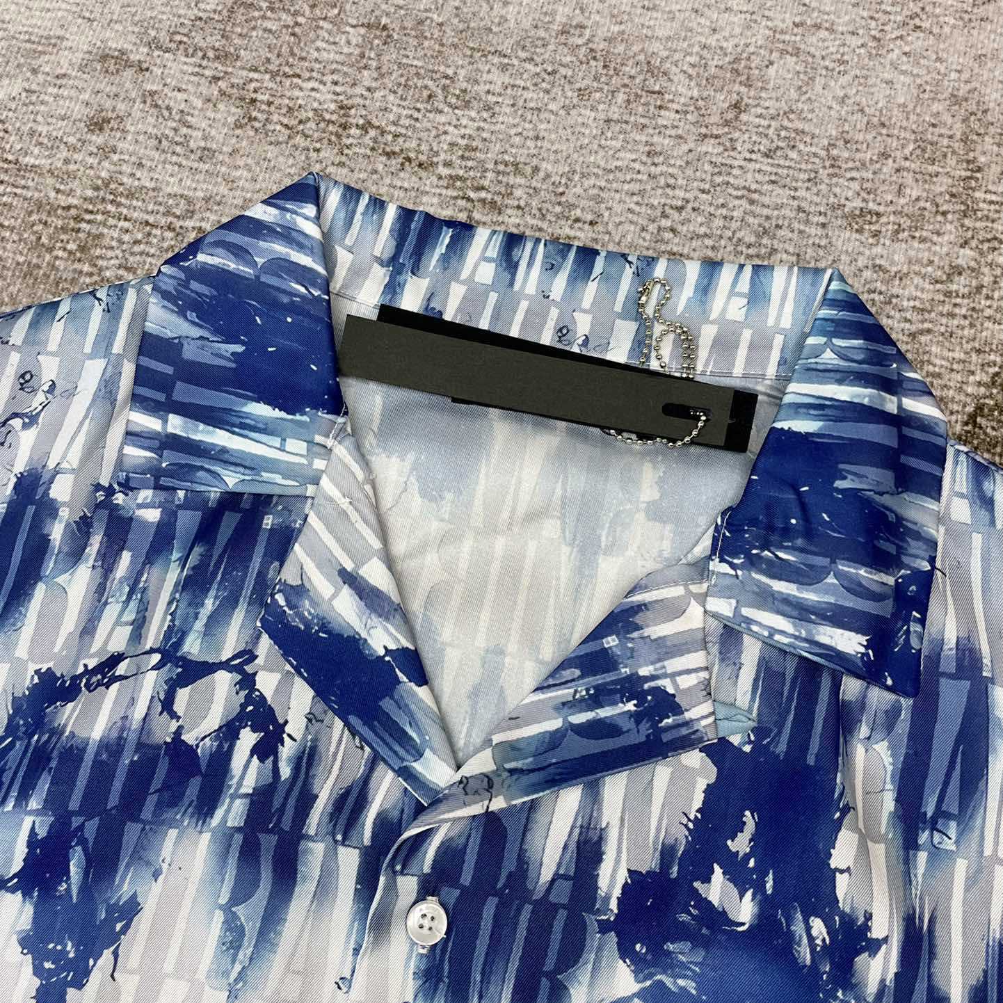 Amiri Tie Dye Amiri Bowling Shirt - DesignerGu