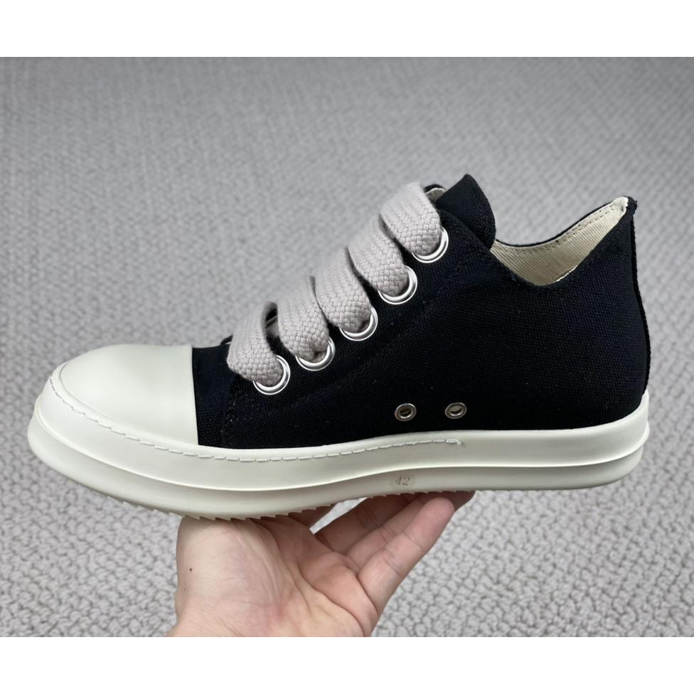 Rick Owens Canvas Low-Top Sneakers - DesignerGu