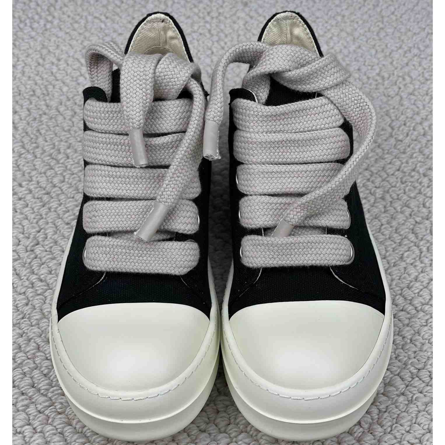 Rick Owens Canvas Low-Top Sneakers - DesignerGu