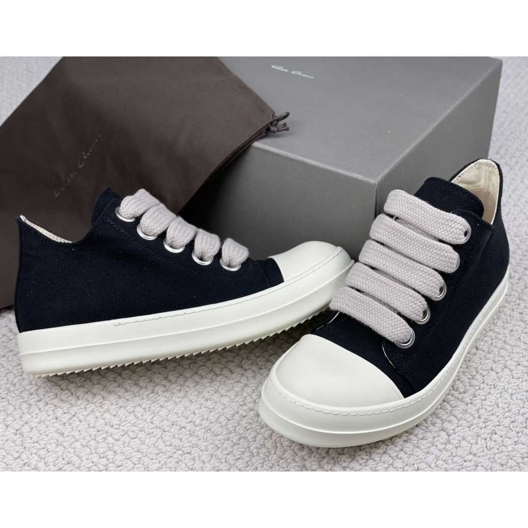 Rick Owens Canvas Low-Top Sneakers - DesignerGu