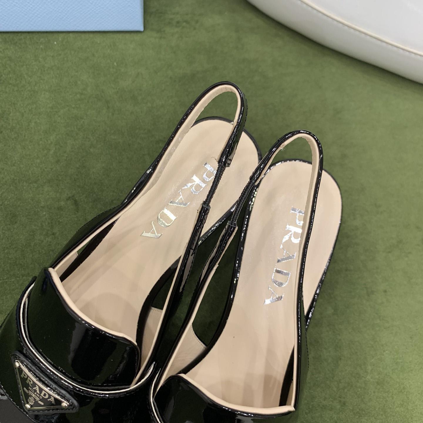 Prada Patent Leather Slingbacks - DesignerGu