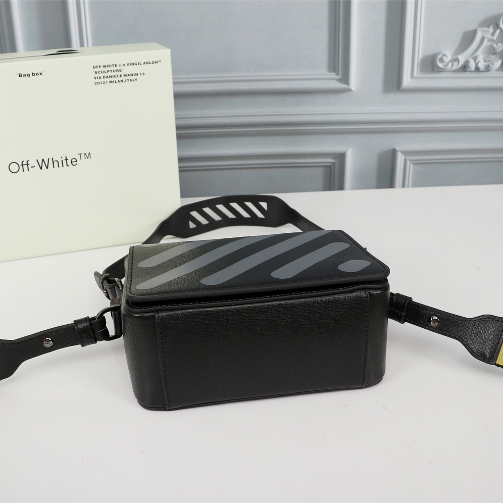 Off white Leather Cross Body Bag (18-16-9cm) - DesignerGu